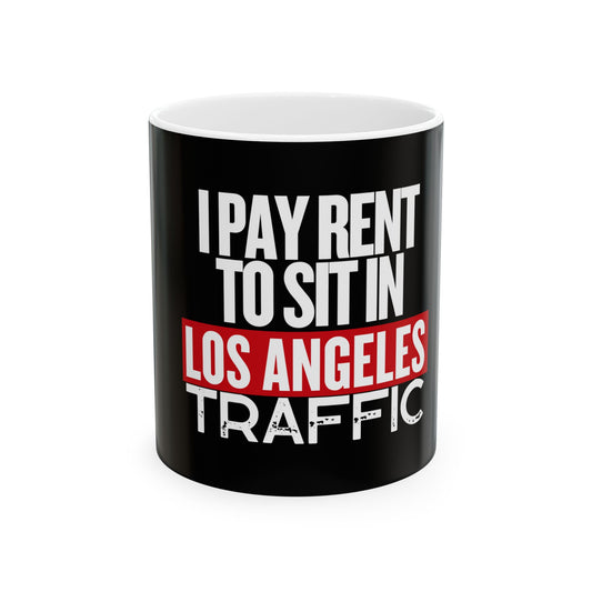 Funny Los Angeles Traffic Coffee Mug, Perfect Gift for Commuters, 11oz & 15oz