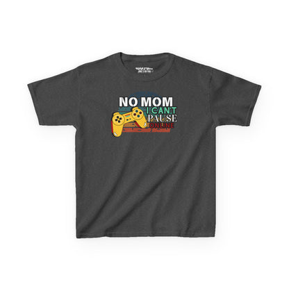 No Mom, I Can't Pause Online Boys Gamer T-Shirt