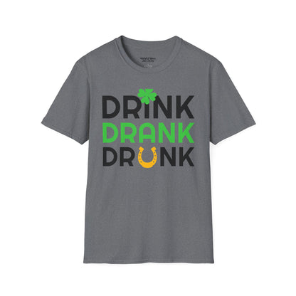 Drink Drank Drunk St. Patrick’s Day Short Sleeve Unisex T-Shirt