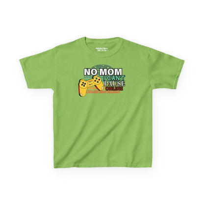 No Mom, I Can't Pause Online Boys Gamer T-Shirt