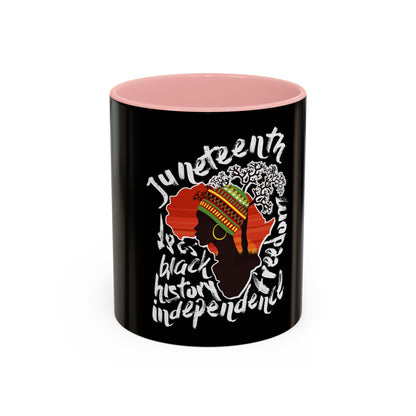 Juneteenth & Black History Celebration Accent Coffee Mug - 11oz & 15oz