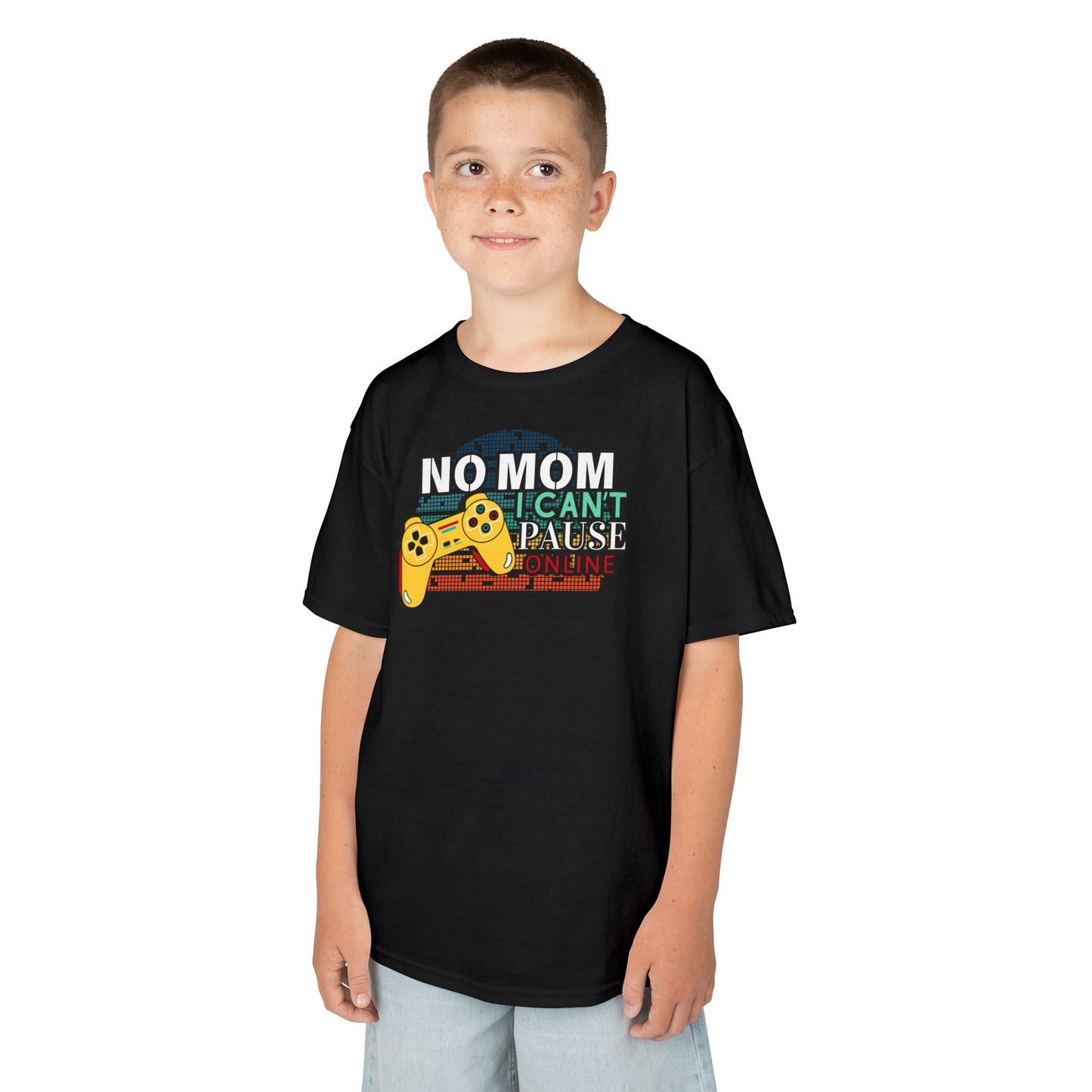 No Mom, I Can't Pause Online Boys Gamer T-Shirt