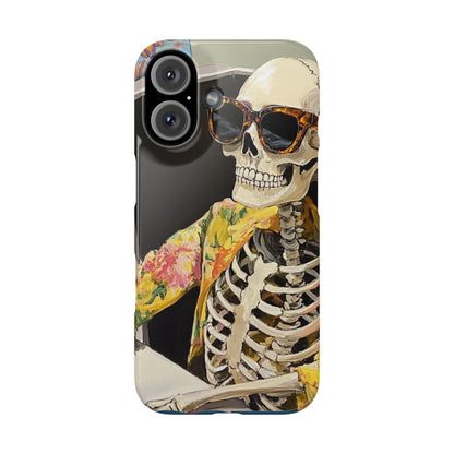 Trendy Skeleton Slim Phone Case - Quirky Artistic Design for Unique Style